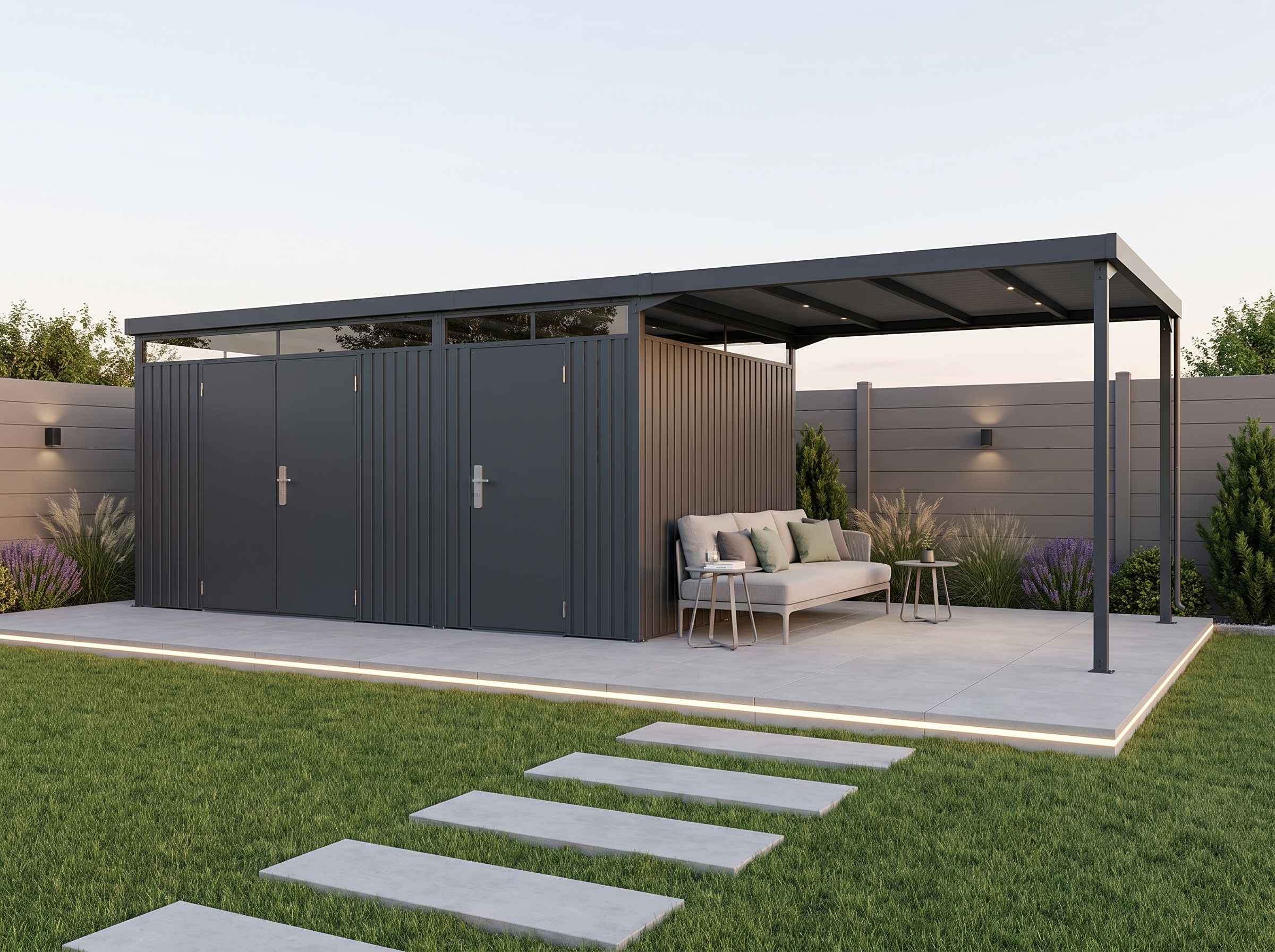 24% Rabatt ✓ StarLine Metall Gerätehaus Solidum 2-Raum 21,90 m² | 2 Raum Unkategorisiert online kaufen 24% Rabatt ✓ StarLine Metall Gerätehaus Solidum 2-Raum 21,90 m² | 2 Raum Unkategorisiert online kaufen