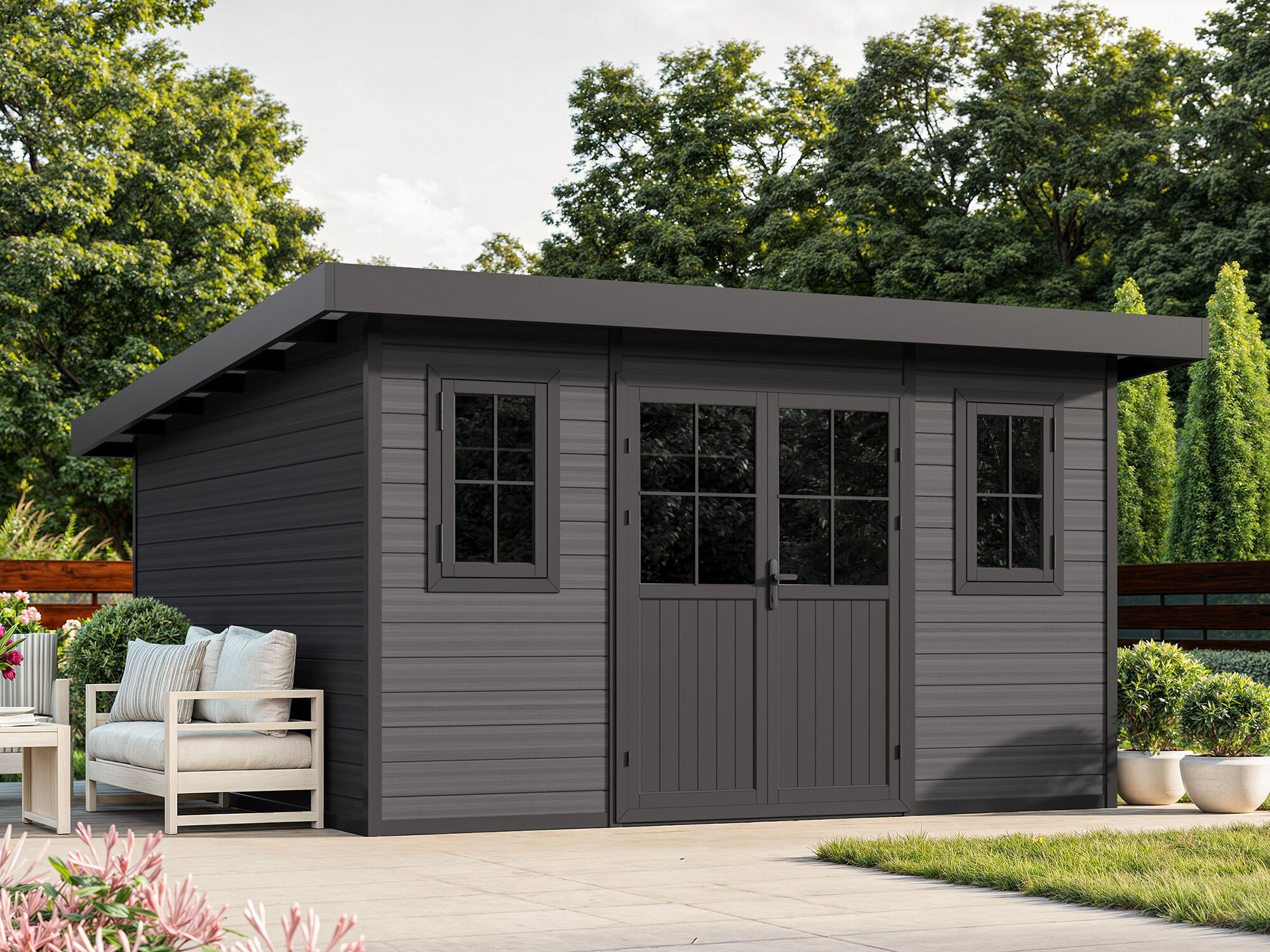 29% Rabatt ✓ 5 × 3 m | WPC Holzgartenhaus Style DeLuxe 15,0 m² Unkategorisiert online kaufen 29% Rabatt ✓ 5 × 3 m | WPC Holzgartenhaus Style DeLuxe 15,0 m² Unkategorisiert online kaufen