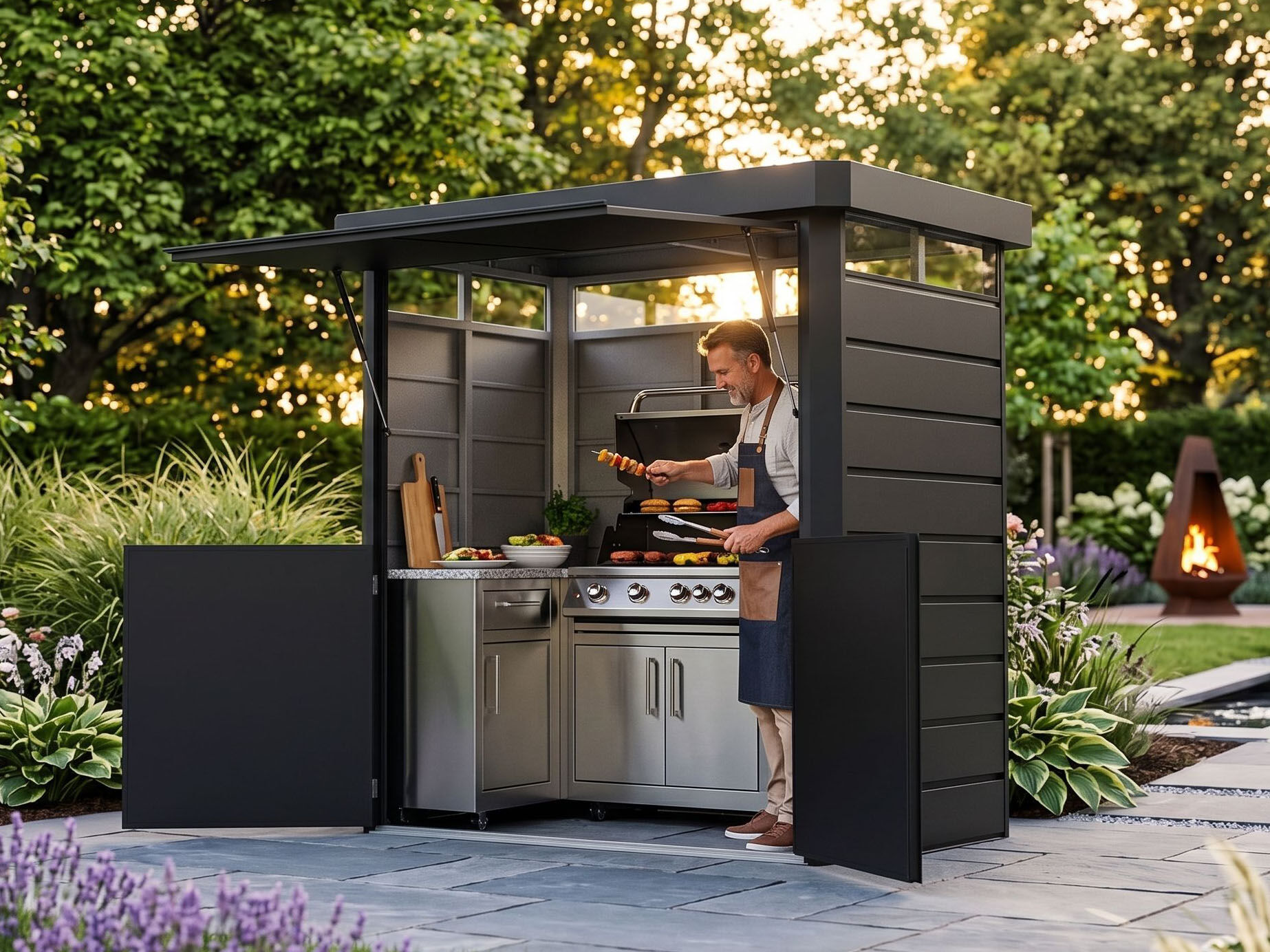 33% Rabatt ✓ Metall Grillhaus GrillCube 3,26 m² Anthraz Unkategorisiert online kaufen