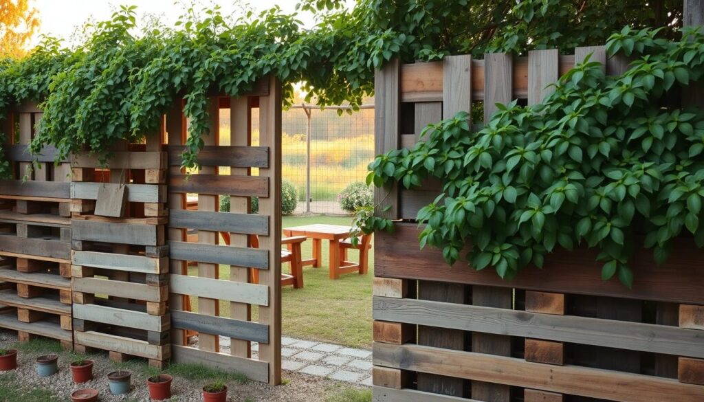 DIY Sichtschutz aus Paletten DIY Sichtschutz aus Paletten