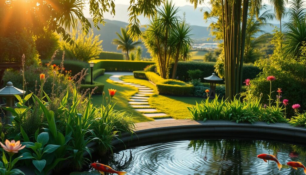 Harmonischer Chi-Fluss im Garten