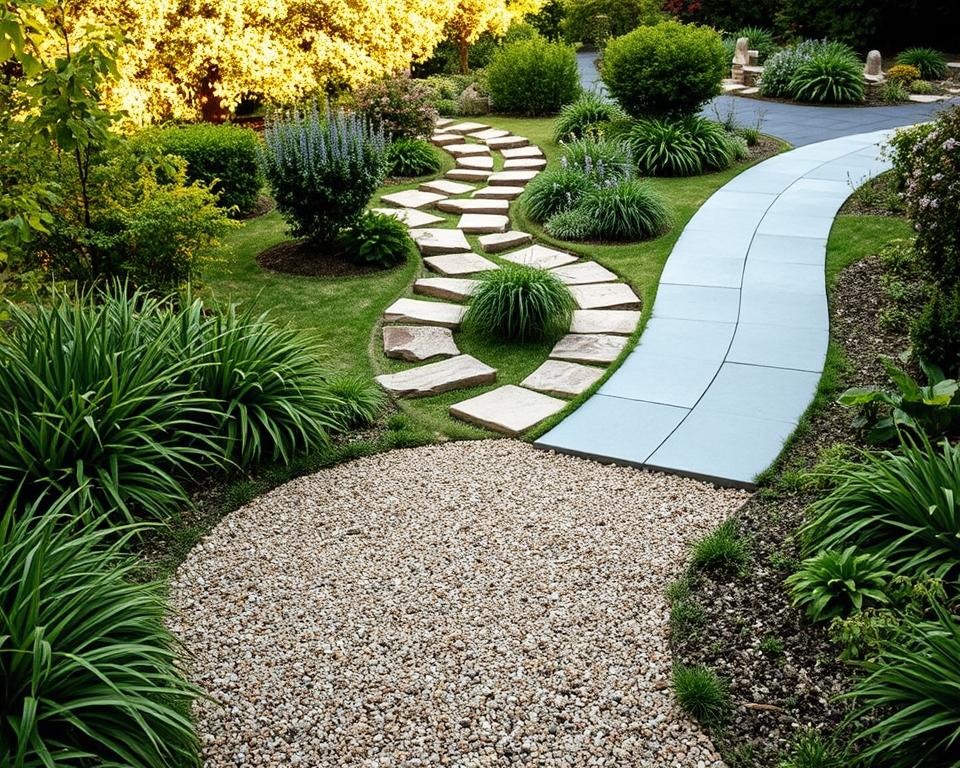 Kies Naturstein Beton Vergleich