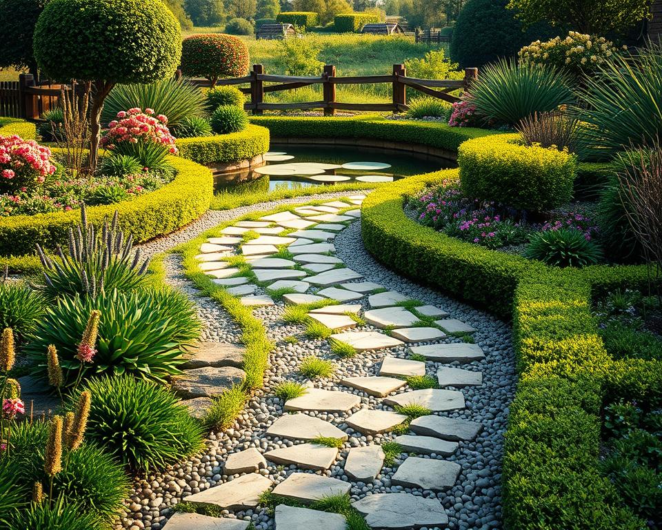 Planung eines Gartenwegs