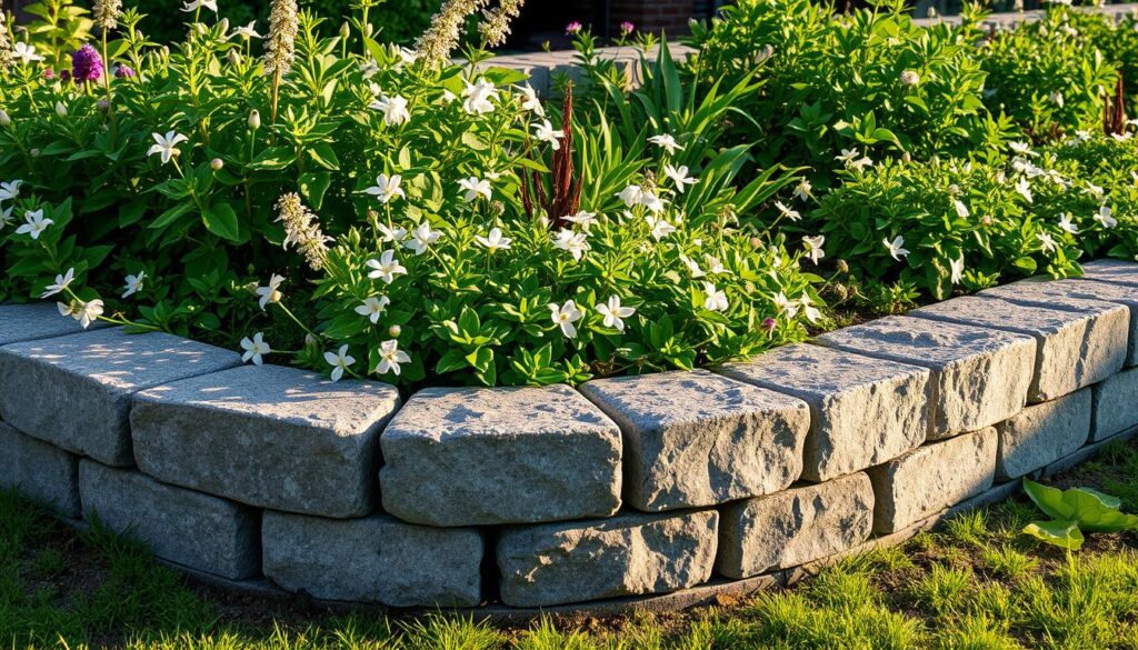 Beetbegrenzung aus Granit Beetbegrenzung aus Granit