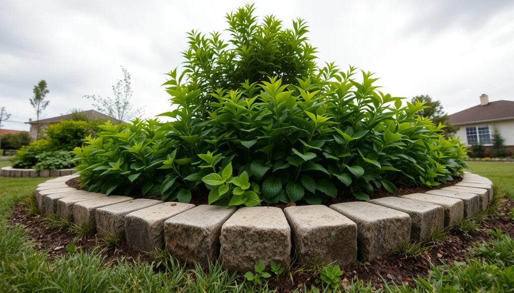 Unkrautschutz durch Beetumrandung Unkrautschutz durch Beetumrandung