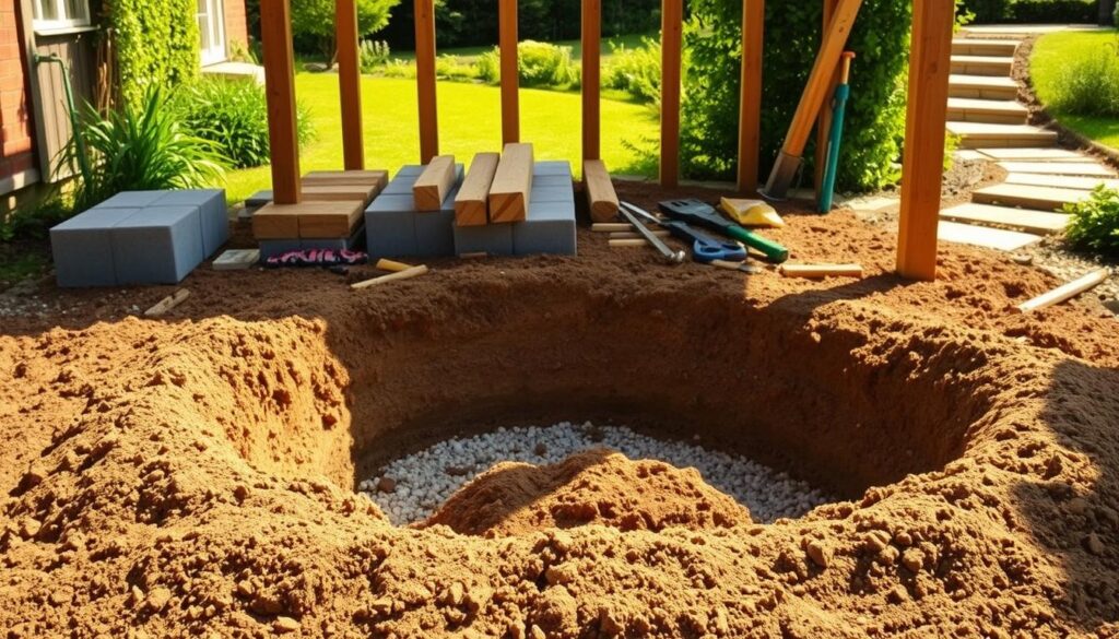 Punktfundament Gartenhaus