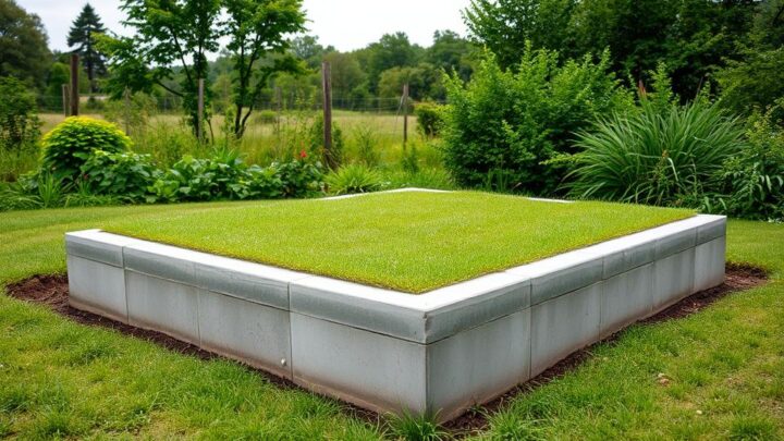 Bodenbedeckung in der Gartenhütte