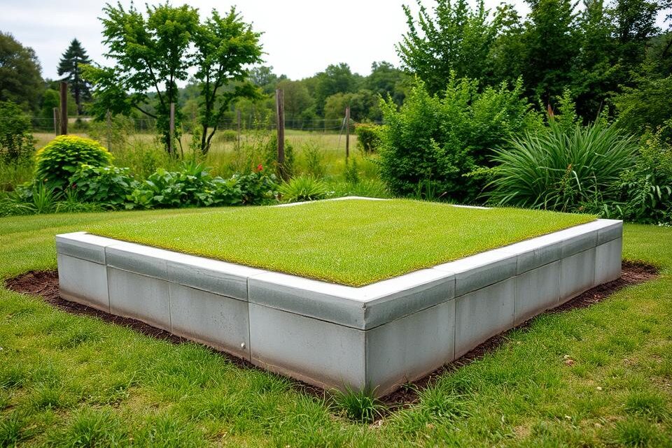 Bodenbedeckung in der Gartenhütte