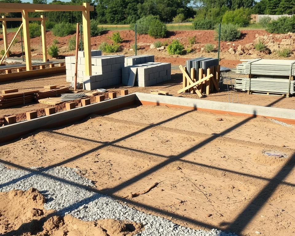 Gewächshaus Fundament Vorbereitung Gewächshaus Fundament Vorbereitung