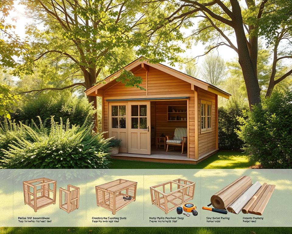 Gartenhaus Aufbau Schritt für Schritt