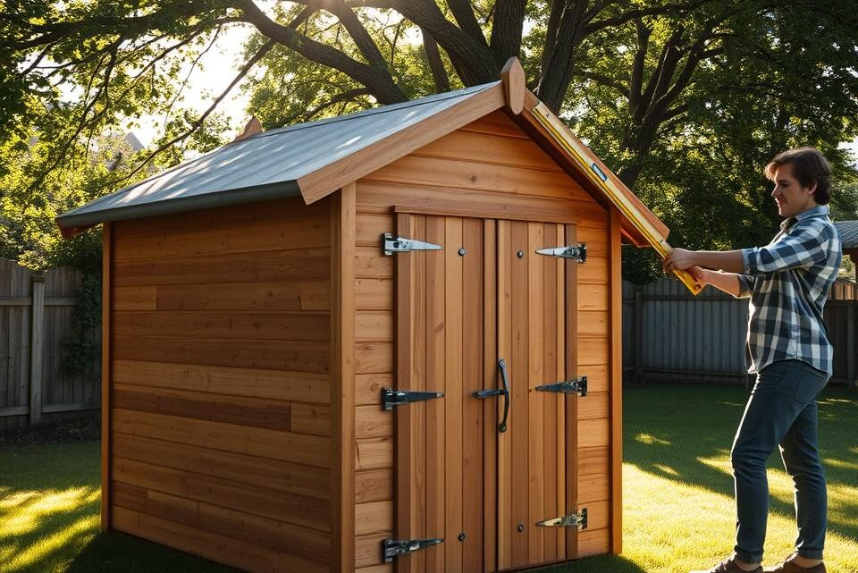 Berechnen der Dachneigung des Gartenhauses einfach gemacht