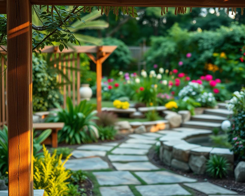 Materialien Gartenstruktur