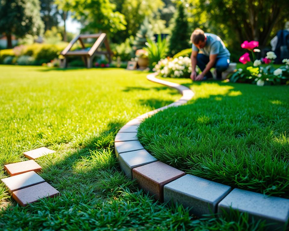 Verlegetechniken für Rasenkanten