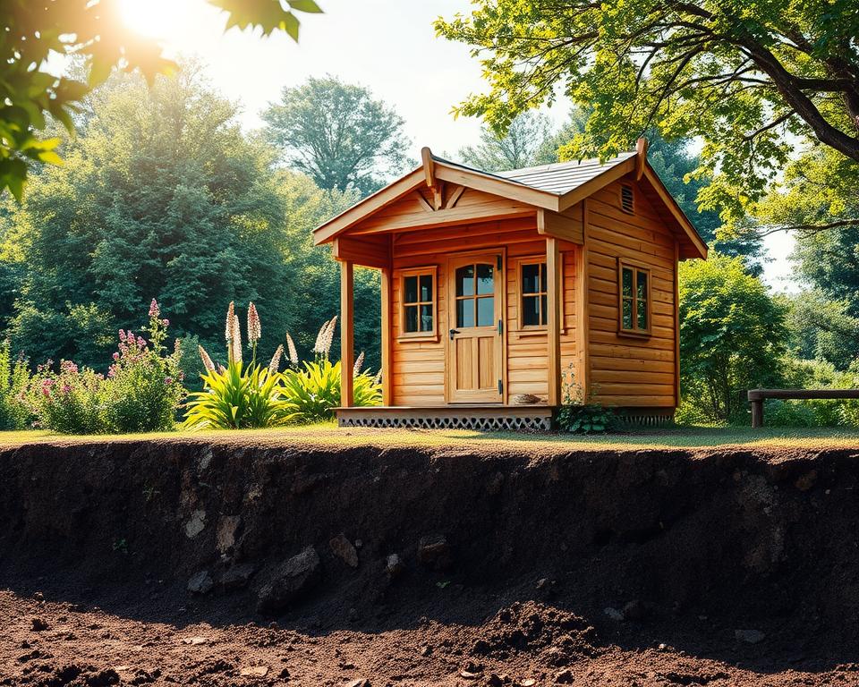 Vorteile Schraubfundament Gartenhaus