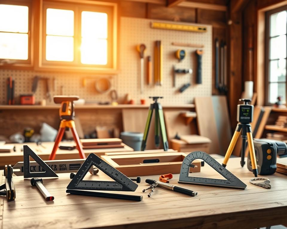 Werkzeuge zur Messung der Dachschräge Werkzeuge zur Messung der Dachschräge