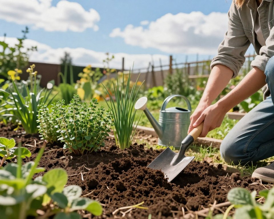 Bodenvorbereitung für Kräuterrasen