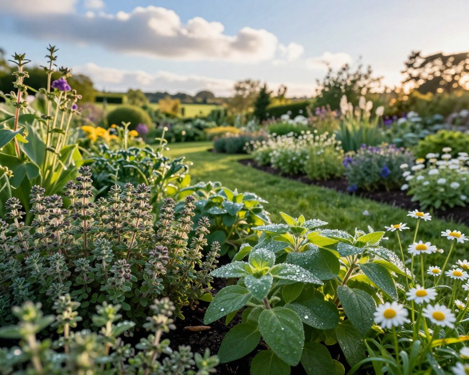Pflanzen des Kräuterrasens
