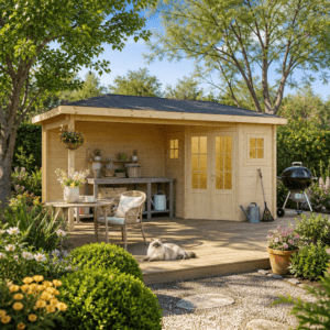 26% Rabatt ✓ 5 × 3 m | 5-Eck Holzgartenhaus Evelyn 1C | mit Anbau Unkategorisiert online kaufen 26% Rabatt ✓ 5 × 3 m | 5-Eck Holzgartenhaus Evelyn 1C | mit Anbau Unkategorisiert online kaufen