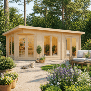 26% Rabatt ✓ 5 × 4 m | 5 Eck Holzgartenhaus Julia 40 | isoliert