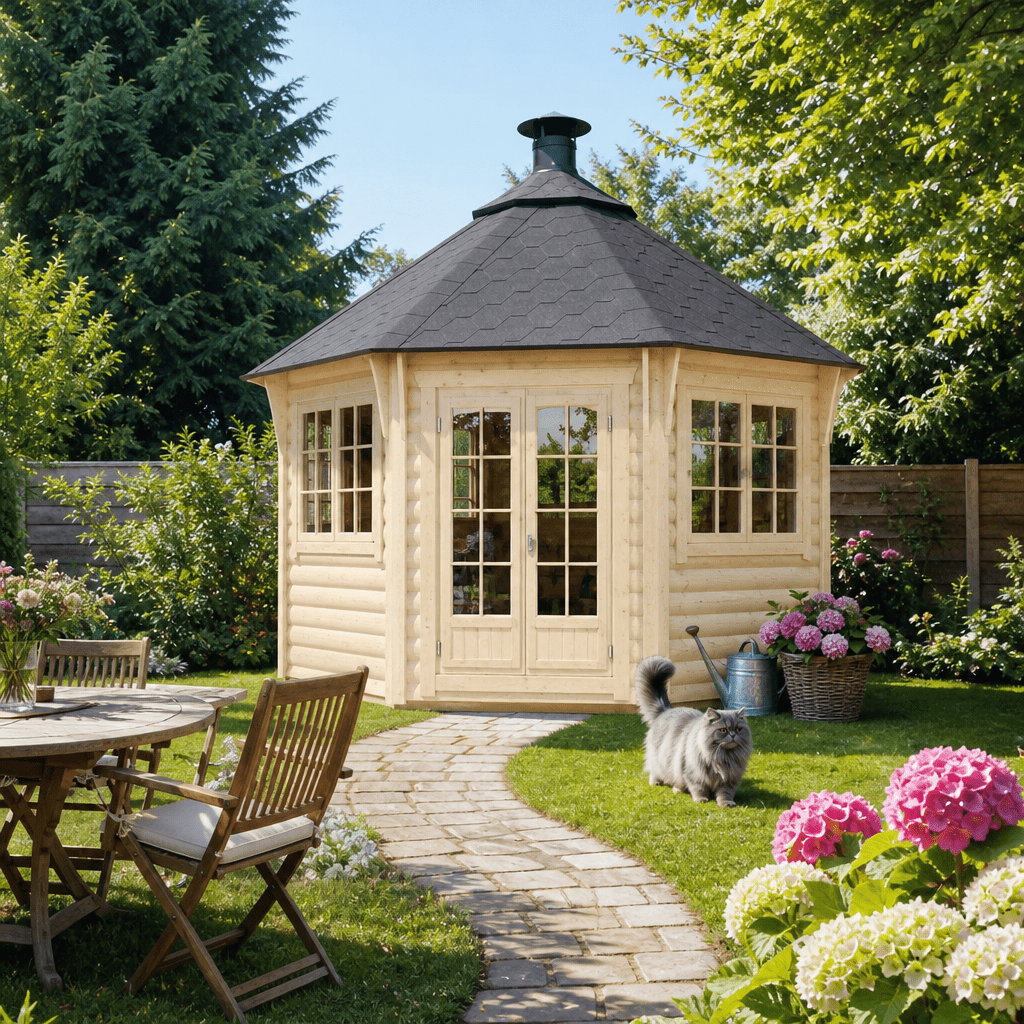 26% Rabatt ✓ 8-Eck Grillpavillon Gunnar 12m²