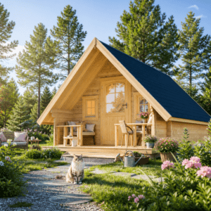 26% Rabatt ✓ 8 × 6 m | Campinghütte Eifel 44 | isoliert | Terrasse