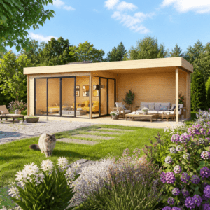 26% Rabatt ✓ 8 × 4 m | Holzgartenhaus Alu Concept 44 A mit Anbau | Glas-Schiebetüren | Flachdach Unkategorisiert online kaufen 26% Rabatt ✓ 8 × 4 m | Holzgartenhaus Alu Concept 44 A mit Anbau | Glas-Schiebetüren | Flachdach Unkategorisiert online kaufen