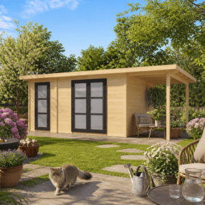 26% Rabatt ✓ Holzgartenhaus Alu Line 28-G