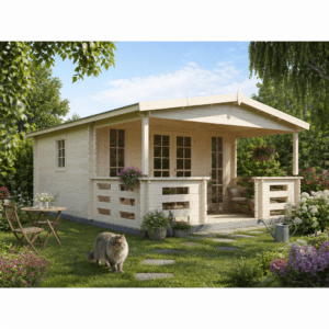 26% Rabatt ✓ 6 × 4 m | Holzgartenhaus Franjo 44 C | isoliert | Überdachung | Terrasse | Satteldach Unkategorisiert online kaufen