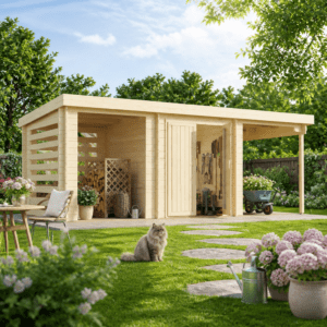 47% Rabatt ✓ 6 × 3 m | Holzgartenhaus Gardenstore 28 D, Natu