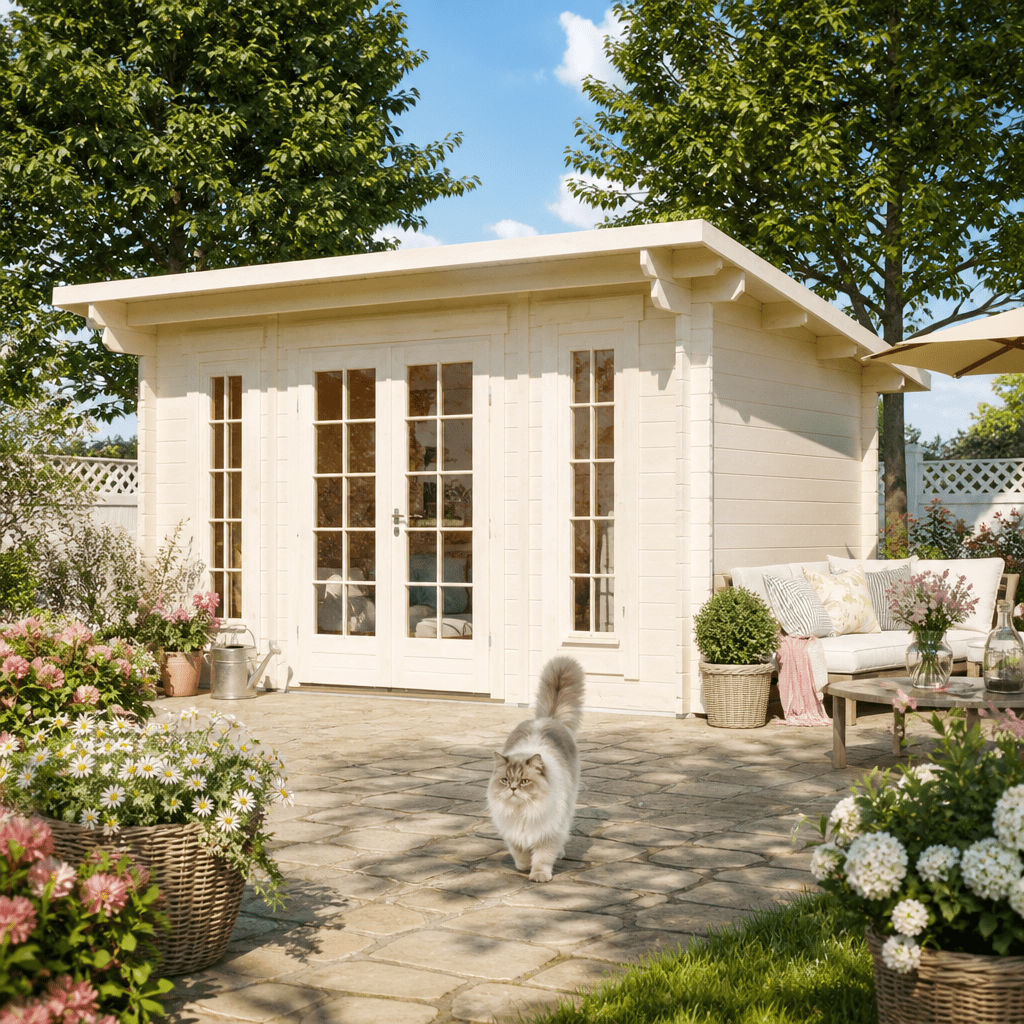 26% Rabatt ✓ 4 × 3 m | Holzgartenhaus Jacob 44 B | isoliert | Pultdach