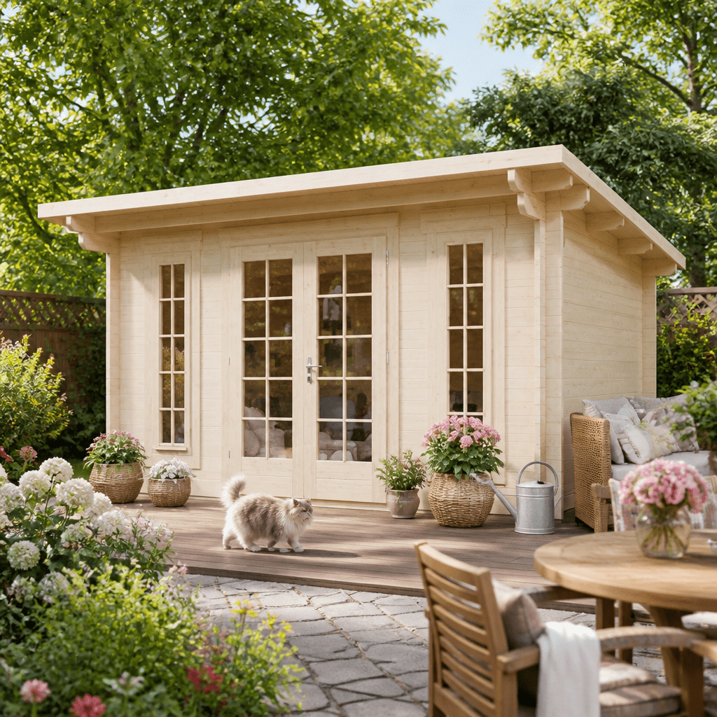 26% Rabatt ✓ 4 × 3 m | Holzgartenhaus Jacob 70 B | isoliert | Pultdach