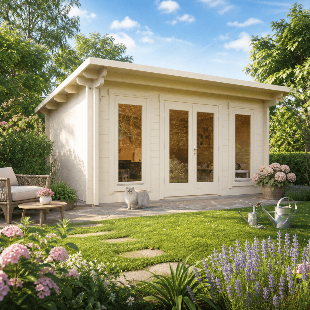 26% Rabatt ✓ 5 × 3 m | Holzgartenhaus Jacob 70 E | isoliert | Pultdach
