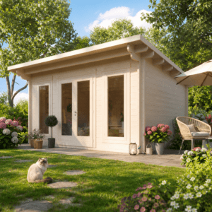 26% Rabatt ✓ 5 × 5 m | Holzgartenhaus Jacob 70 F | isoliert | Pultdach Unkategorisiert online kaufen 26% Rabatt ✓ 5 × 5 m | Holzgartenhaus Jacob 70 F | isoliert | Pultdach Unkategorisiert online kaufen