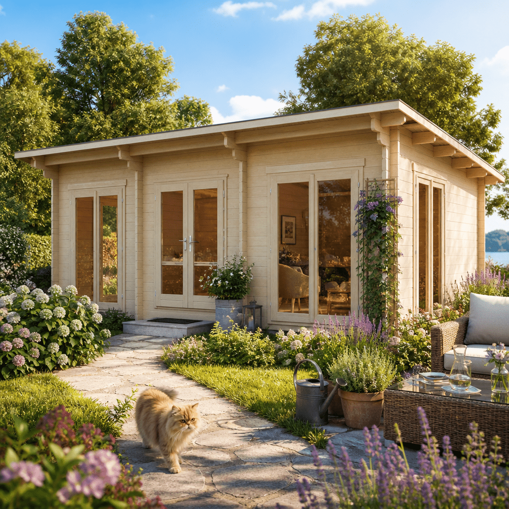 26% Rabatt ✓ 8 × 4 m | Holzgartenhaus Jacob 90 I | isoliert | Pultdach
