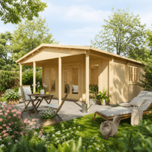 26% Rabatt ✓ 7 × 4 m | Holzgartenhaus Julia 70 E | isoliert | Überdachung | Satteldach Unkategorisiert online kaufen