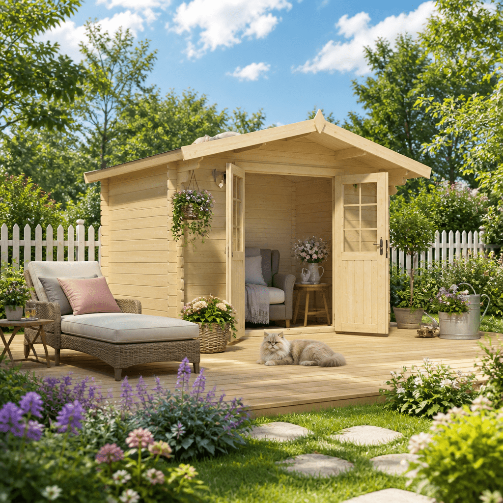 25% Rabatt ✓ 3 × 3 m | Holzgartenhaus Kenly 28 | Satteldach