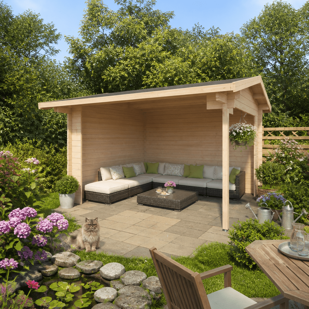 26% Rabatt ✓ 4 × 4 m | Holzgartenhaus Kilian 28 A | Satteldach