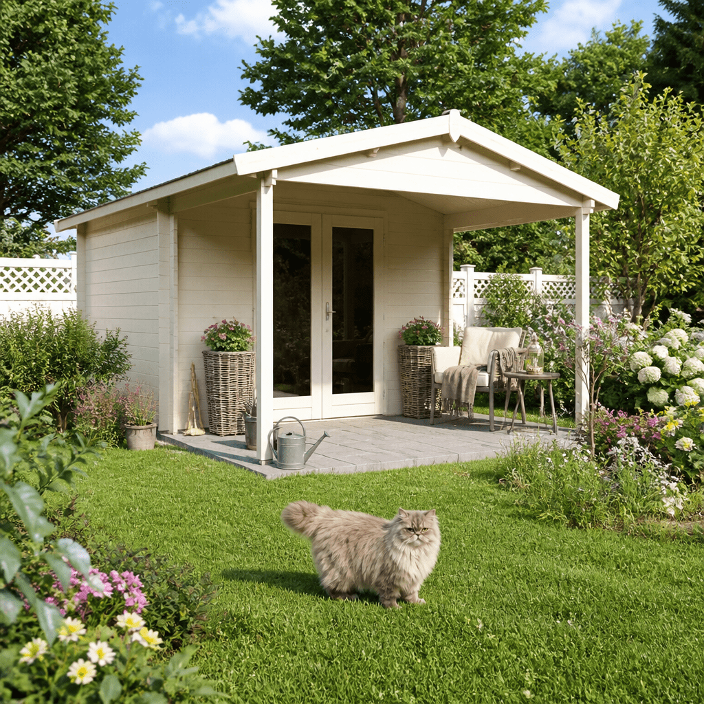 26% Rabatt ✓ 3 × 2 m | Holzgartenhaus Luise 40 A | isoliert | Überdachung | Satteldach