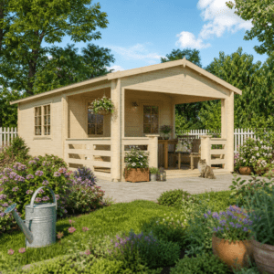 26% Rabatt ✓ 5 × 4 m | Holzgartenhaus Lund 40 | isoliert | Überdachung | Terrasse | Satteldach Unkategorisiert online kaufen