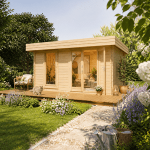 26% Rabatt ✓ 5 × 4 m | Holzgartenhaus Miriam 44 A Modern | isoliert | Flachdach Unkategorisiert online kaufen