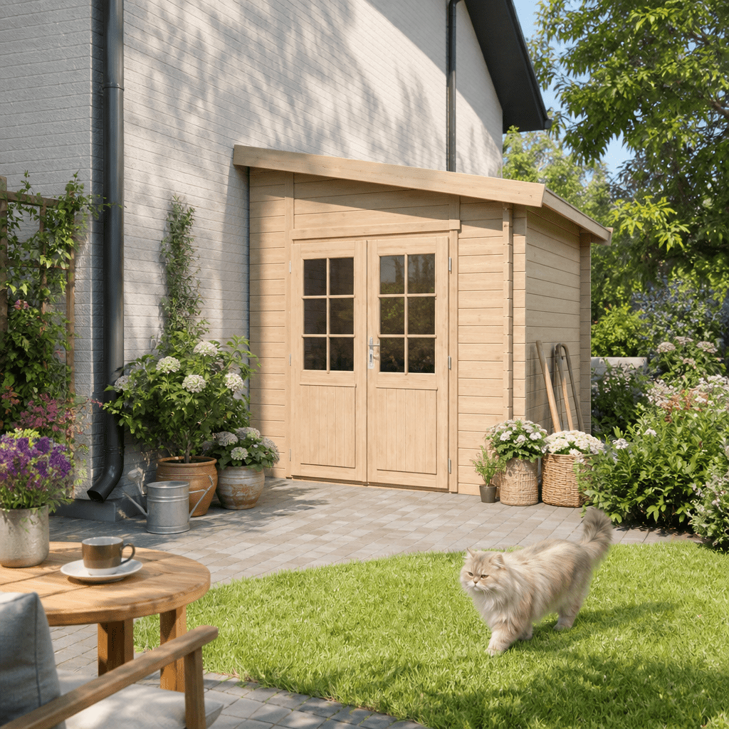26% Rabatt ✓ 3 × 3 m | Holzgartenhaus Pulti 44 E | isoliert