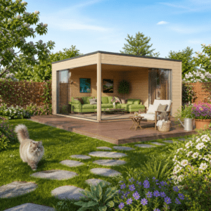 26% Rabatt ✓ 5 × 4 m | Holzgartenhaus Q-BIC Alu 70 D | Glas-Schiebetüren Unkategorisiert online kaufen