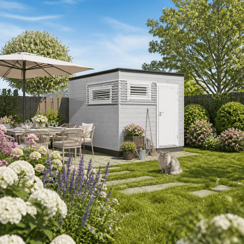26% Rabatt ✓ 3 × 3 m | Holzgartenhaus Q-BIC Modern 44 B | isoliert 26% Rabatt ✓ 3 × 3 m | Holzgartenhaus Q-BIC Modern 44 B | isoliert