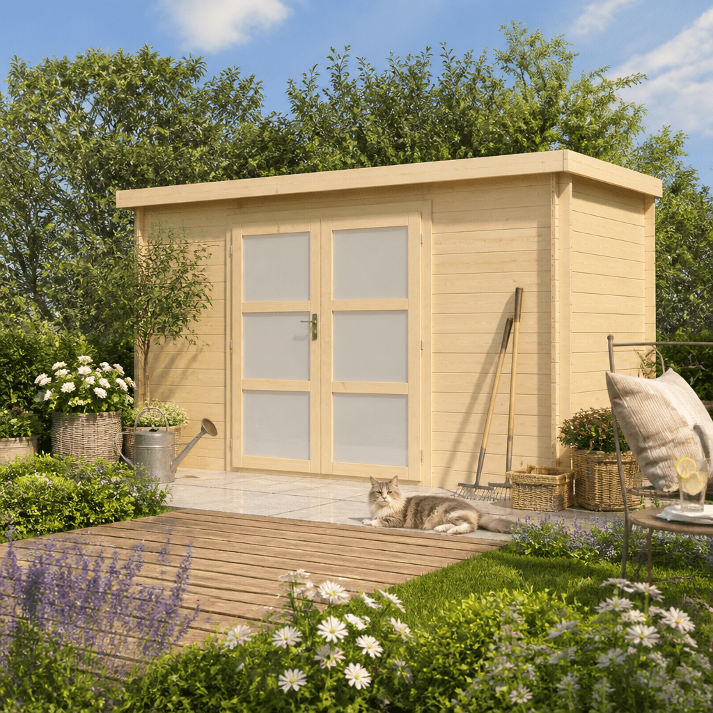 26% Rabatt ✓ 3 × 2 m | Gerätehaus Nyborg 5,69 m² | Pultdach