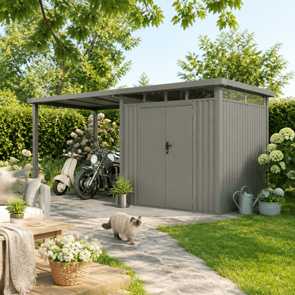 36% Rabatt ✓ Metall Gerätehaus Style 4,45 m² Spar-Set 1