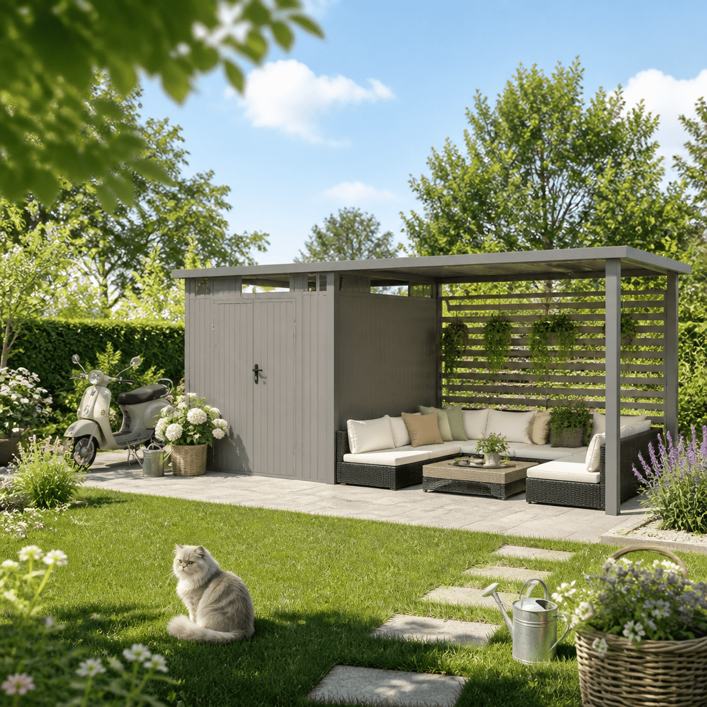 37% Rabatt ✓ Metall Gerätehaus Style 4,45 m² Spar-Set 3