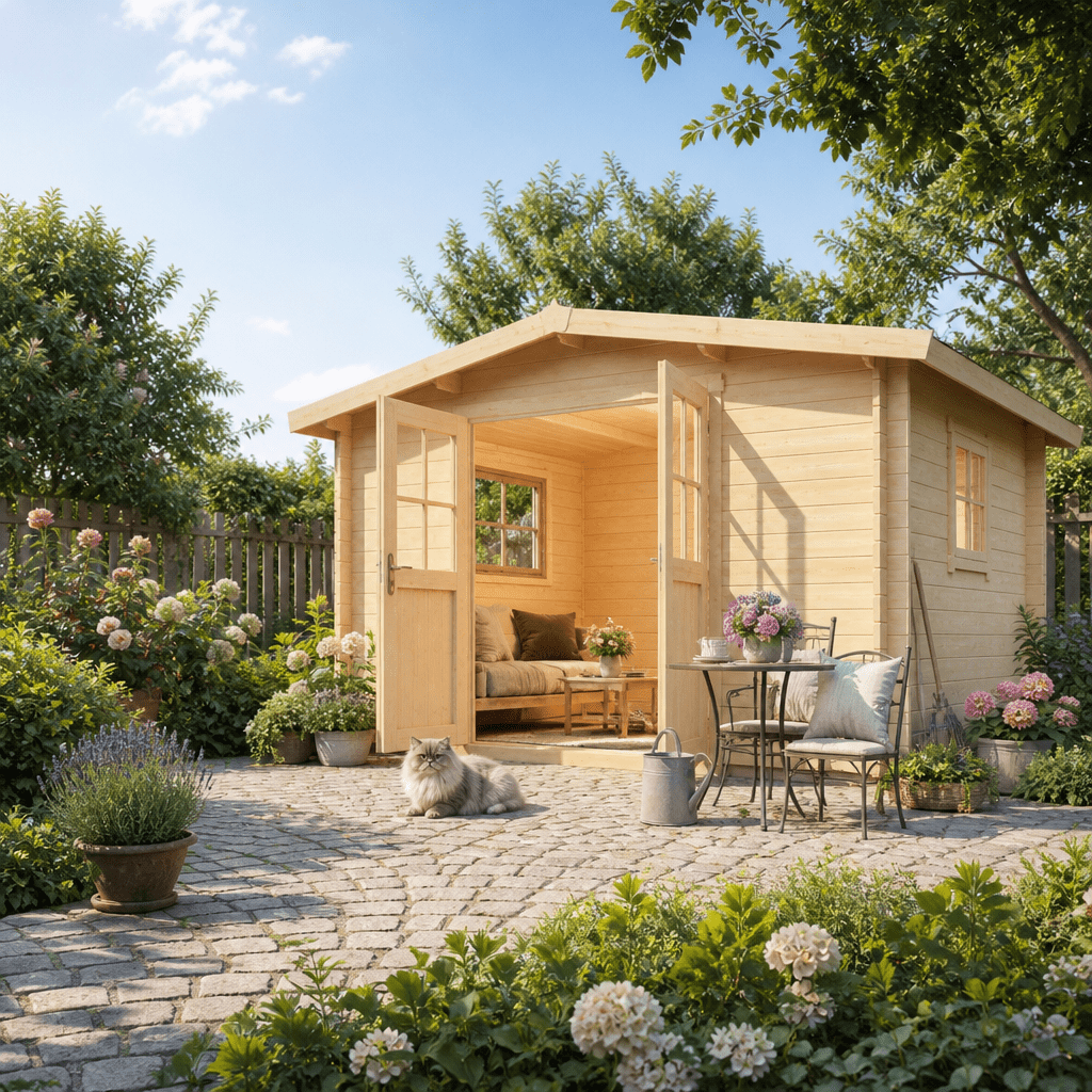 26% Rabatt ✓ 3 × 4 m | Satteldach Holzgartenhaus Eliza 4E