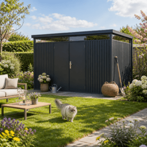 18% Rabatt ✓ 4 × 4 m | StarLine Metall Gerätehaus Solidum 11,4 m² | 2 Raum