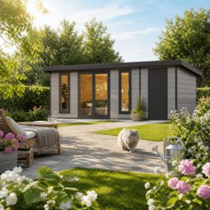 26% Rabatt ✓ 6 × 3 m | WPC Holzgartenhaus Panorama 2-Raum | 2 Raum