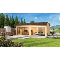 26% reduziert - Fjordholz Holzgartenhaus Alu Concept Jara 44 B 24m²